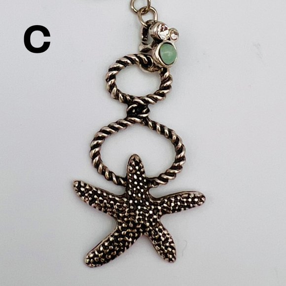 Handmade Sea Life Keychain Shell Seahorse Starfish Tassel Silver Repurposed - Picture 5 of 10